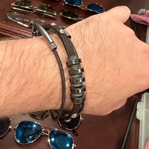 Custom Leather & Metal Bracelet - Picture 1 of 4